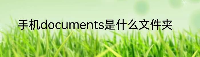 手机documents是什么文件夹