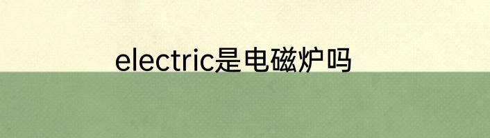electric是电磁炉吗