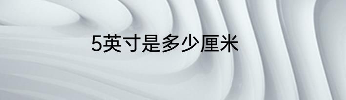 5英寸是多少厘米