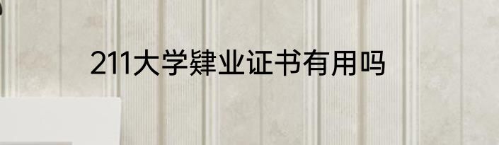 211大学肄业证书有用吗