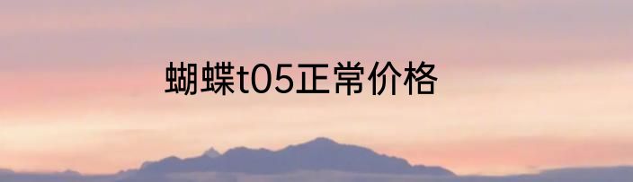蝴蝶t05正常价格