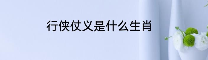 行侠仗义是什么生肖