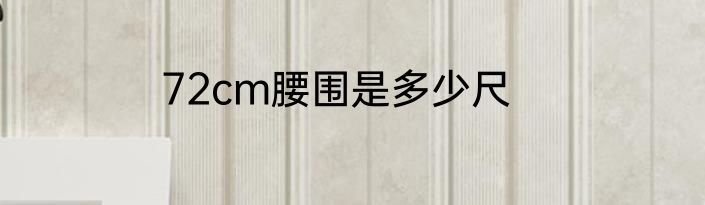 72cm腰围是多少尺