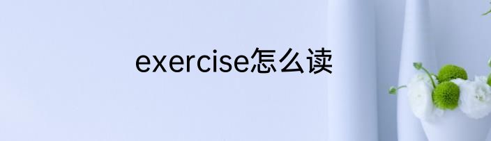 exercise怎么读
