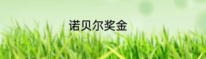 诺贝尔奖金