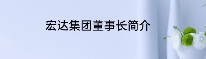 宏达集团董事长简介