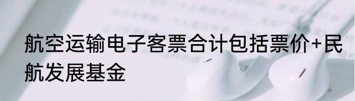 航空运输电子客票合计包括票价+民航发展基金