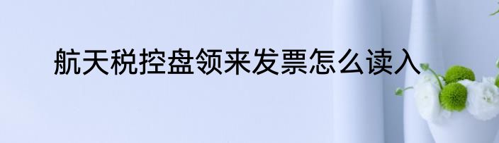 航天税控盘领来发票怎么读入