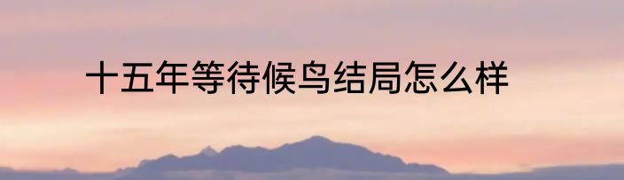 十五年等待候鸟结局怎么样