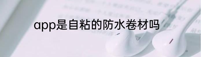 app是自粘的防水卷材吗