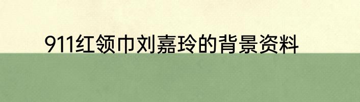 911红领巾刘嘉玲的背景资料