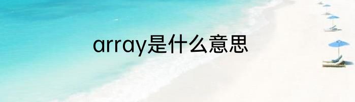array是什么意思