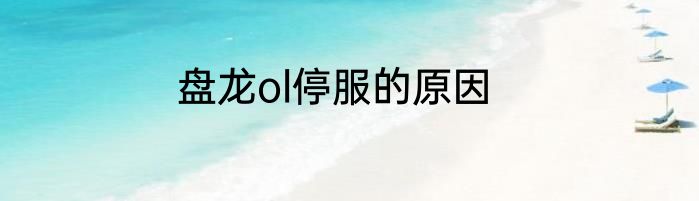 盘龙ol停服的原因