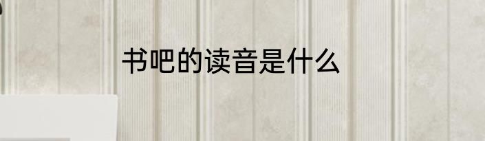 书吧的读音是什么