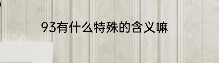 93有什么特殊的含义嘛