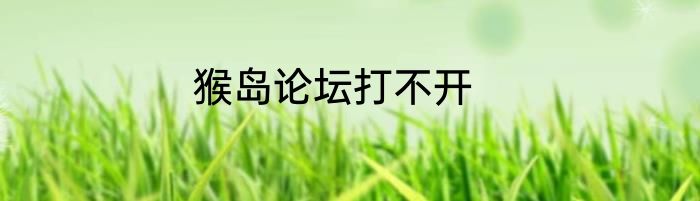 猴岛论坛打不开