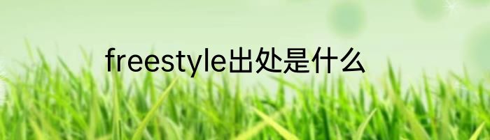freestyle出处是什么