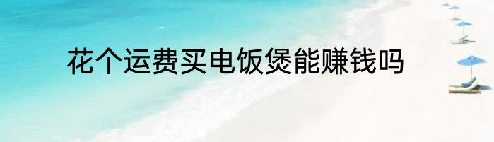 花个运费买电饭煲能赚钱吗