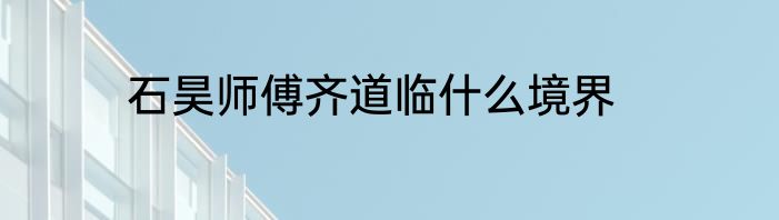 石昊师傅齐道临什么境界