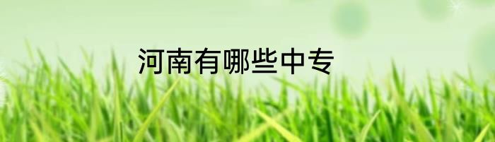 河南有哪些中专