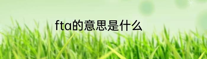 fta的意思是什么
