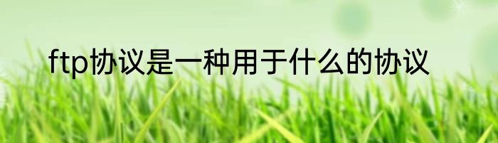 ftp协议是一种用于什么的协议