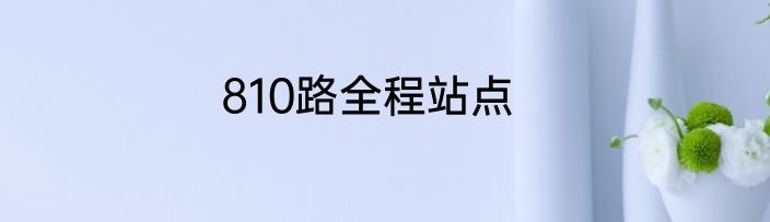 810路全程站点