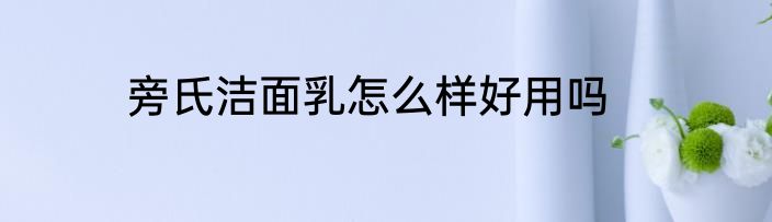 旁氏洁面乳怎么样好用吗