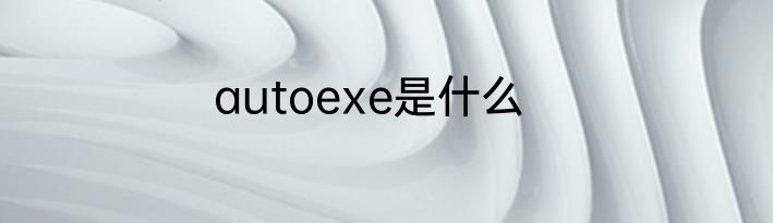 autoexe是什么
