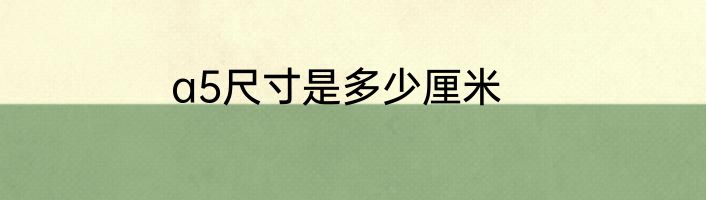 a5尺寸是多少厘米