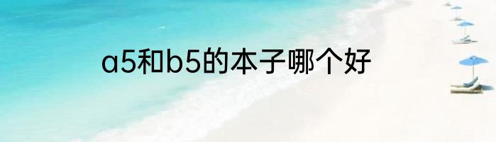 a5和b5的本子哪个好