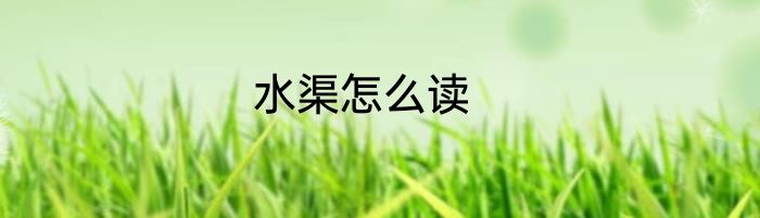 水渠怎么读