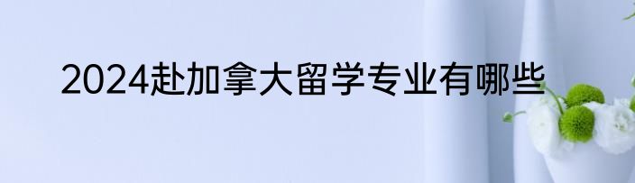 2024赴加拿大留学专业有哪些