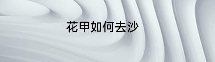 花甲如何去沙