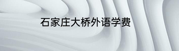 石家庄大桥外语学费