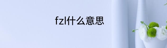 fzl什么意思