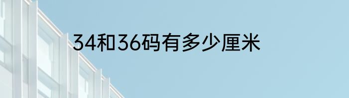 34和36码有多少厘米