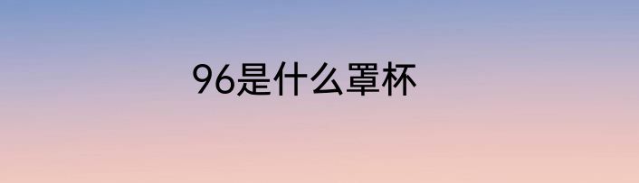 96是什么罩杯