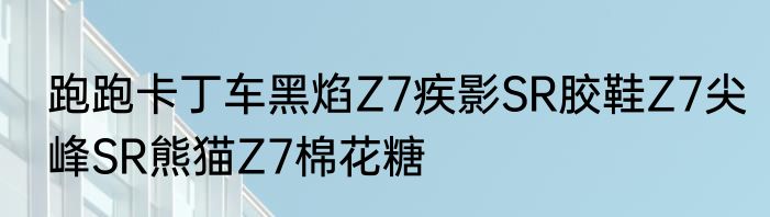 跑跑卡丁车黑焰Z7疾影SR胶鞋Z7尖峰SR熊猫Z7棉花糖