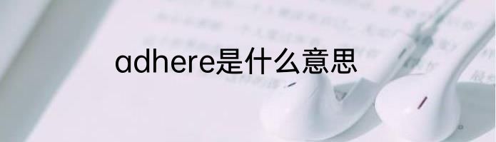 adhere是什么意思