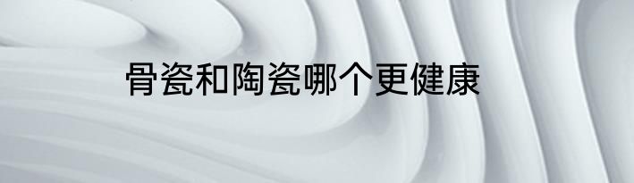 骨瓷和陶瓷哪个更健康