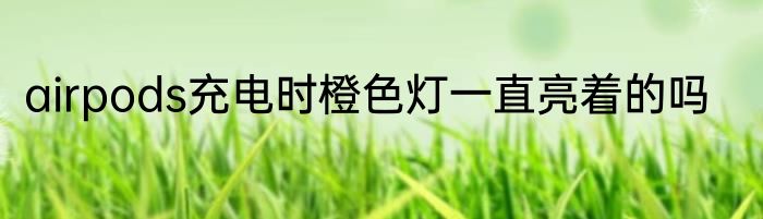 airpods充电时橙色灯一直亮着的吗