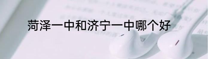 菏泽一中和济宁一中哪个好
