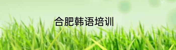 合肥韩语培训