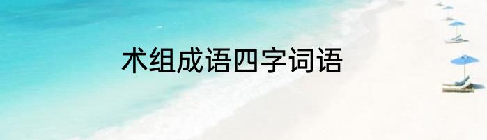 术组成语四字词语
