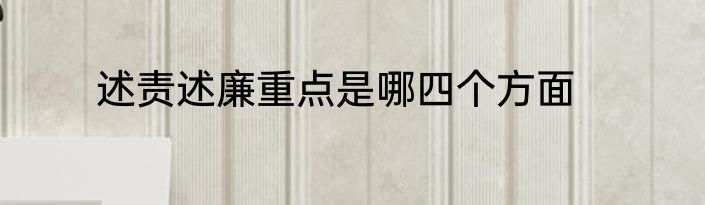 述责述廉重点是哪四个方面