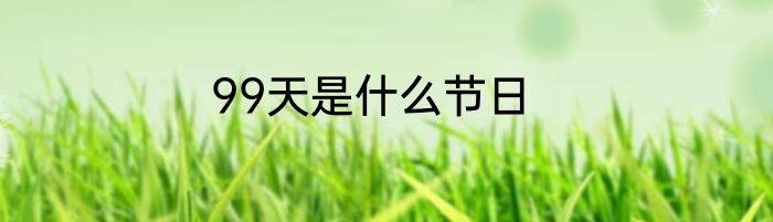 99天是什么节日
