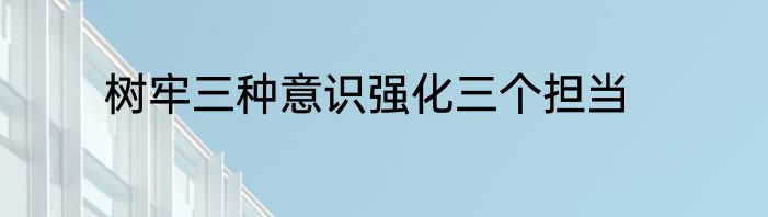 树牢三种意识强化三个担当