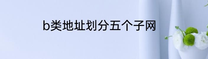 b类地址划分五个子网