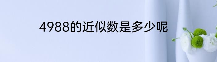 4988的近似数是多少呢